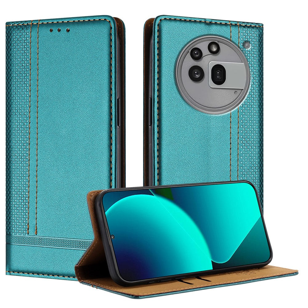 For Nothing Phone (3a) Pro Case L-Shaped Grid Pattern Leather Stand Phone Cover with Card Slots