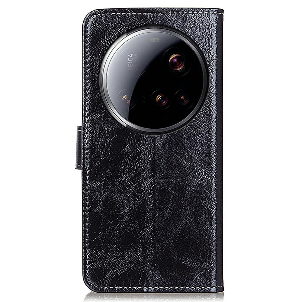 For Xiaomi 15 Ultra Case Wallet Leather Phone Cover Crazy Horse Texture
