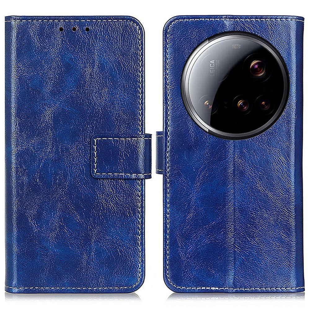 For Xiaomi 15 Ultra Case Wallet Leather Phone Cover Crazy Horse Texture