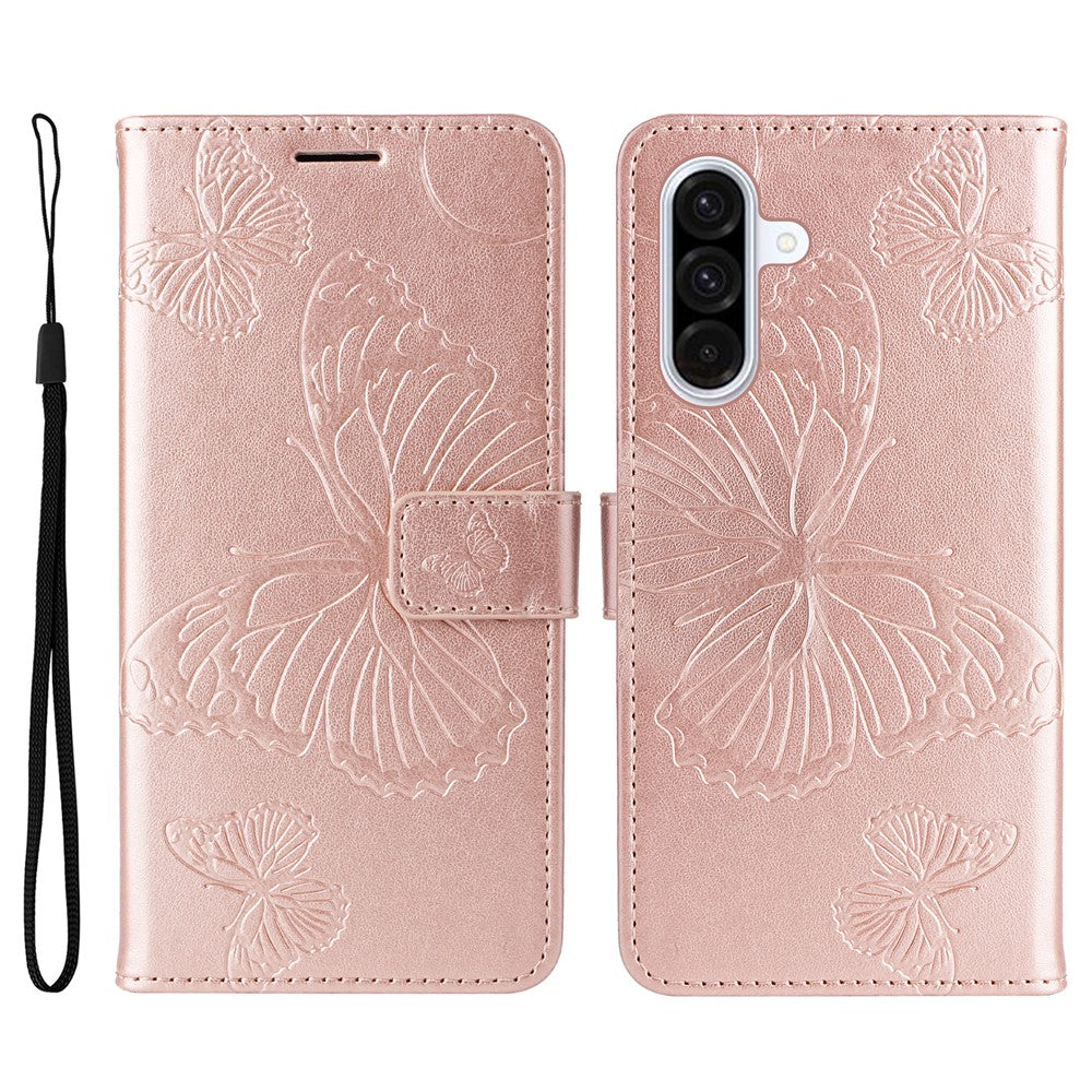 Galaxy A36 5G Wallet-Hülle – Schmetterling Aufgedruckt & Mit Ständer und Riemen