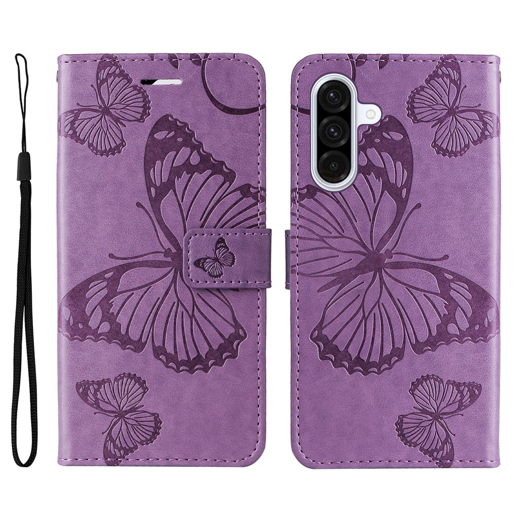 Galaxy A36 5G Wallet-Hülle – Schmetterling Aufgedruckt & Mit Ständer und Riemen