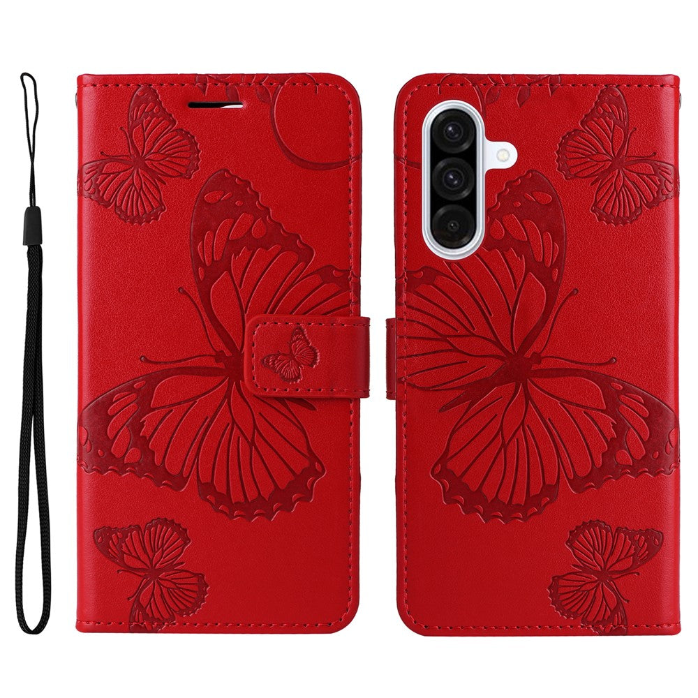 Galaxy A56 5G / M56 5G Wallet-Hülle – Schmetterling Aufgedruckt & Mit Ständer und Riemen