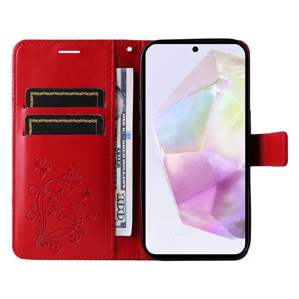 Galaxy A56 5G / M56 5G Wallet-Hülle – Schmetterling Aufgedruckt & Mit Ständer und Riemen