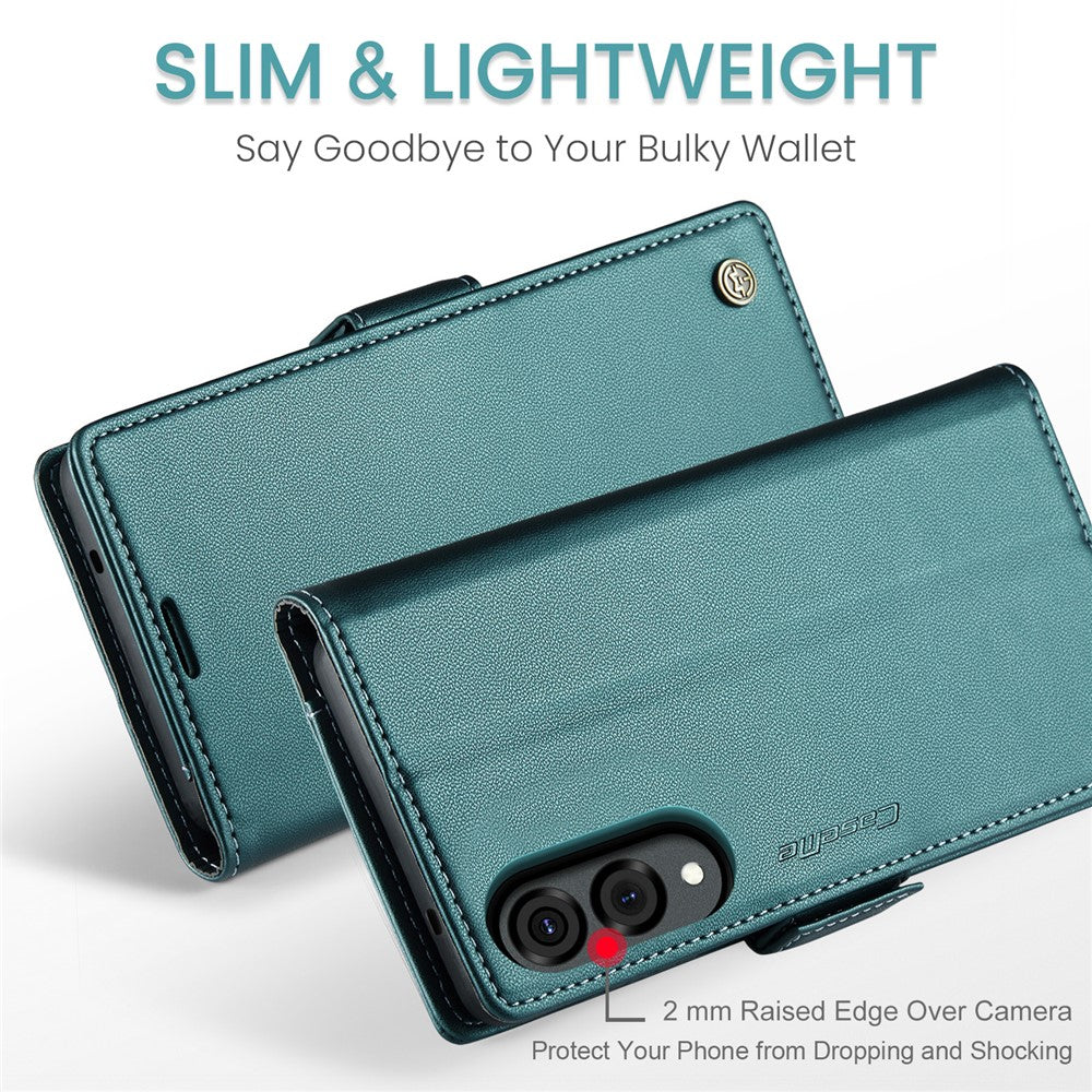 Galaxy S25 Edge Glänzende Wallet-Hülle – RFID-Schutz & Ständer