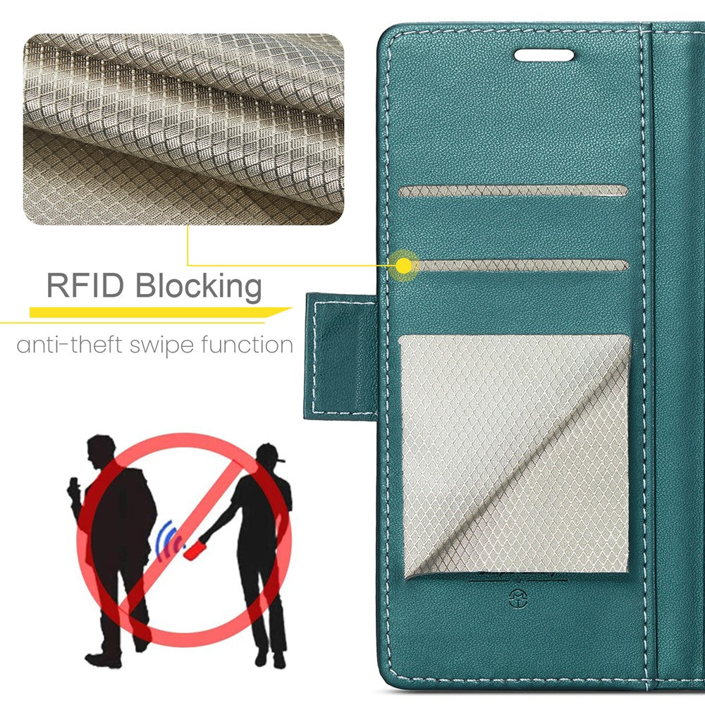 Galaxy S25 Edge Glänzende Wallet-Hülle – RFID-Schutz & Ständer