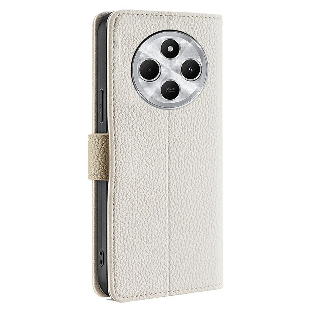 Leather Case For Xiaomi Redmi 14C 4G  /  14R 5G  /  A4 5G  /  Poco C75 4G Mirror Wallet Phone Cover with Chain Shoulder Strap