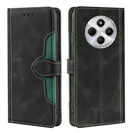 Leather Case for Xiaomi Redmi 14C 4G / 14R 5G / Poco C75 4G / Redmi A4 5G Wallet Phone Cover with Straw Hat Magnetic Clasp