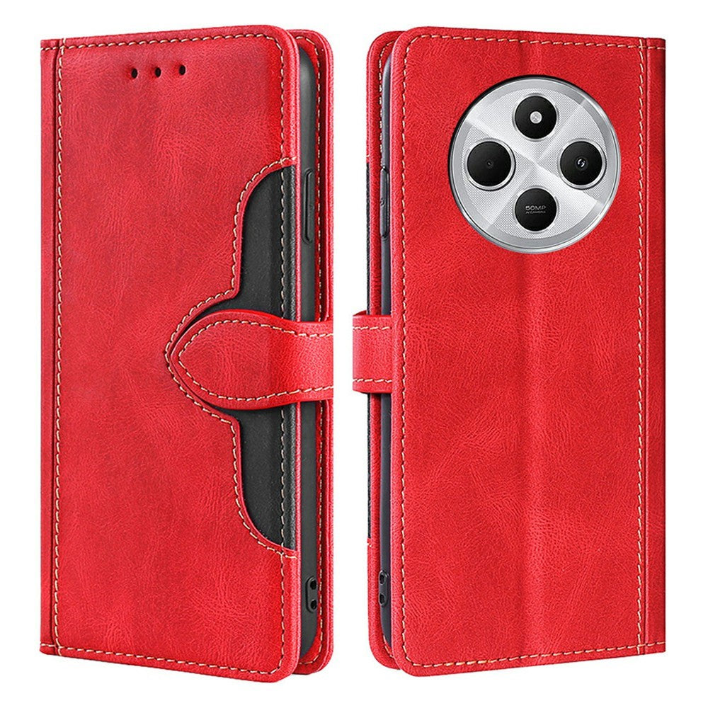 Leather Case for Xiaomi Redmi 14C 4G / 14R 5G / Poco C75 4G / Redmi A4 5G Wallet Phone Cover with Straw Hat Magnetic Clasp