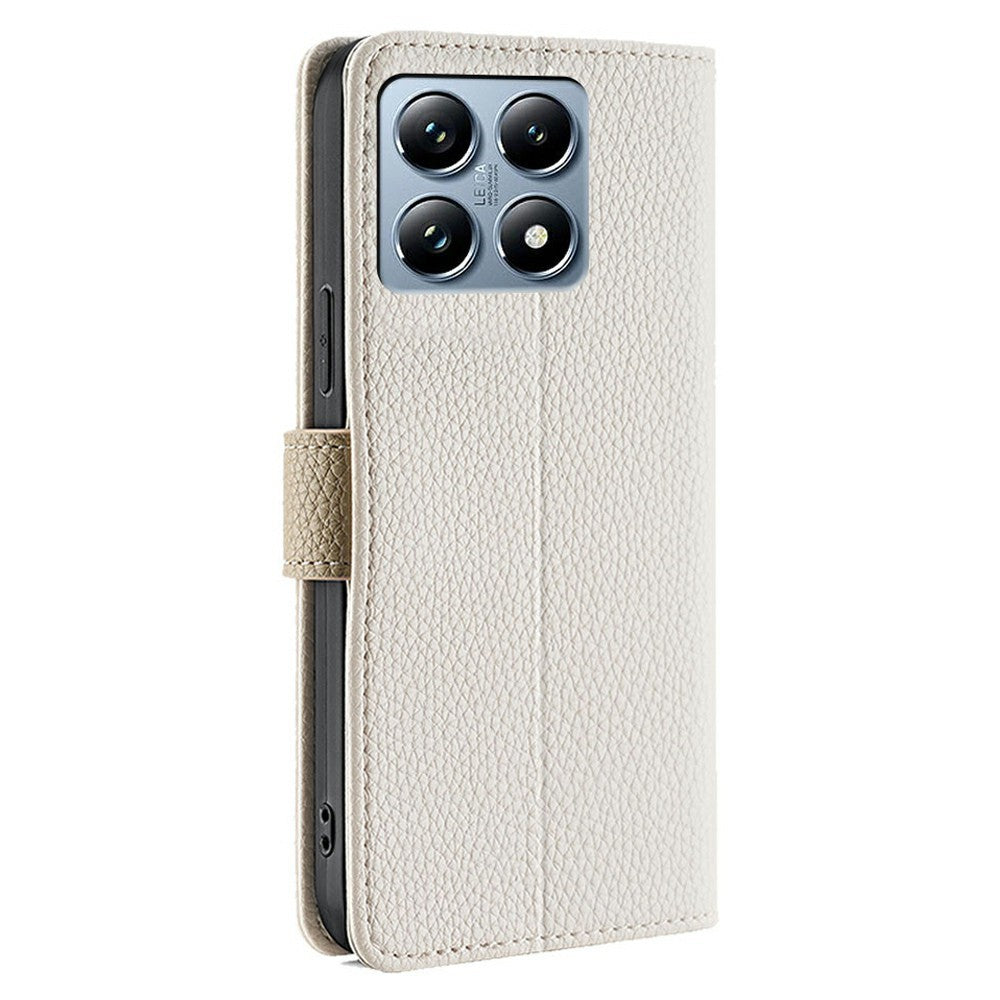 For Xiaomi 14T Pro Case Mirror Wallet Leather Phone Cover with Chain Shoulder Strap