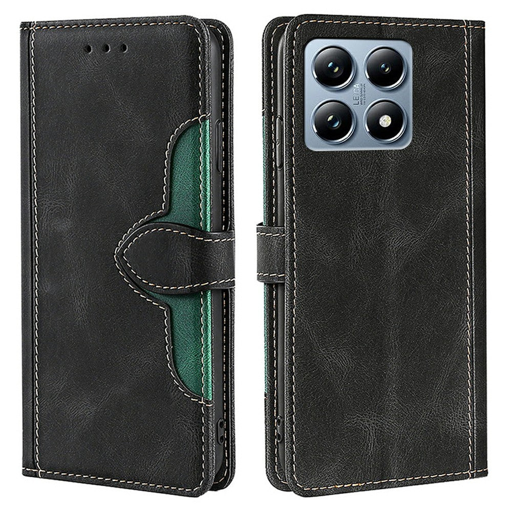 For Xiaomi 14T Pro Case Leather Wallet Phone Cover with Straw Hat Magnetic Clasp