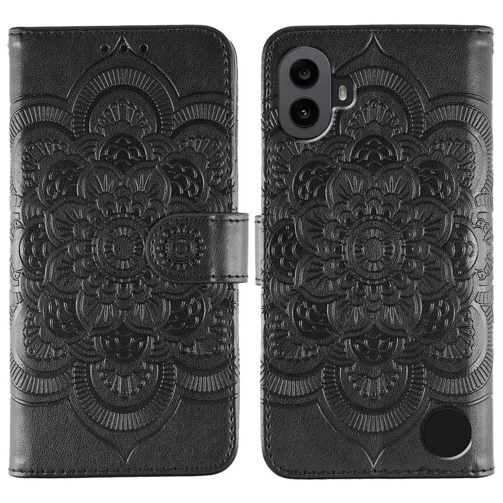 Nothing CMF Phone 1 Wallet-Handyhülle – Aus PU-Leder mit Mandala-Aufdruck