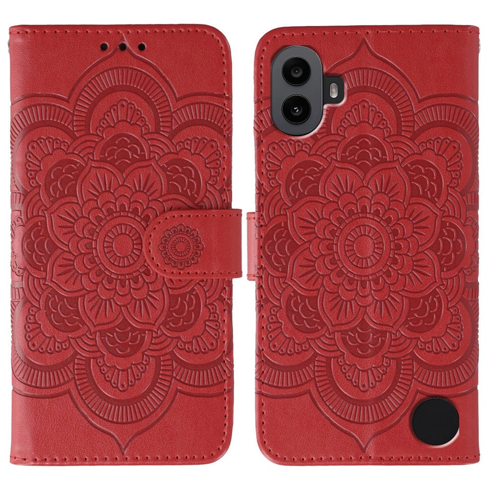 Nothing CMF Phone 1 Wallet-Handyhülle – Aus PU-Leder mit Mandala-Aufdruck