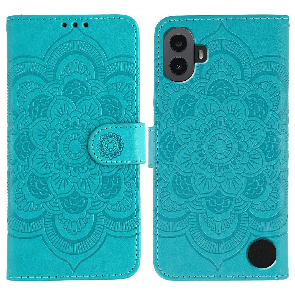 Nothing CMF Phone 1 Wallet-Handyhülle – Aus PU-Leder mit Mandala-Aufdruck