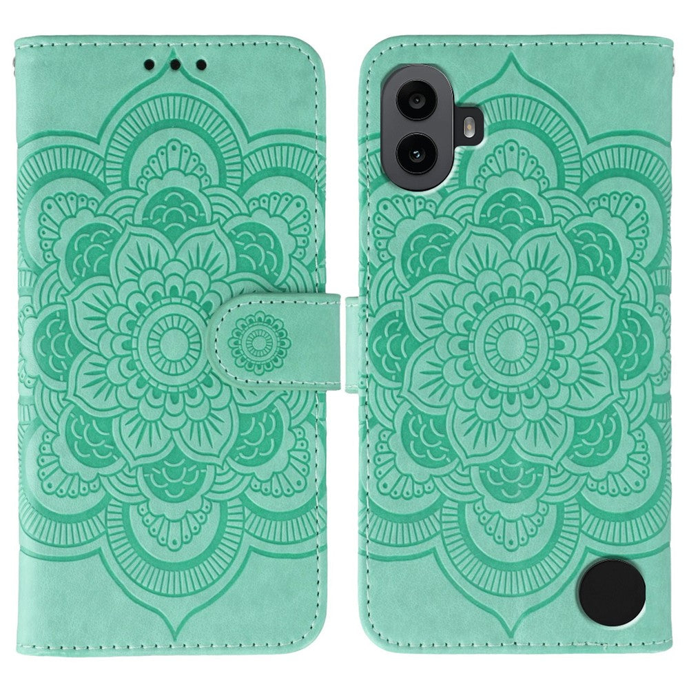 Nothing CMF Phone 1 Wallet-Handyhülle – Aus PU-Leder mit Mandala-Aufdruck