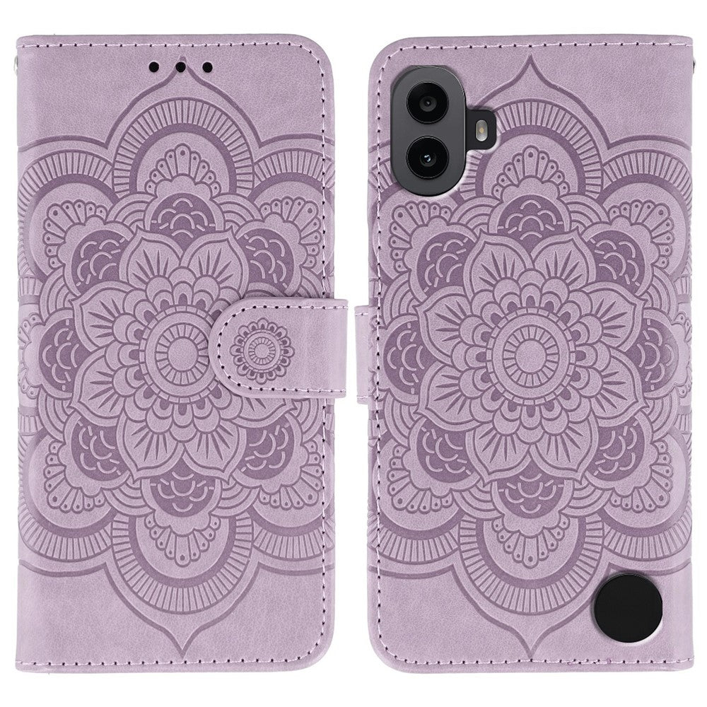 Nothing CMF Phone 1 Wallet-Handyhülle – Aus PU-Leder mit Mandala-Aufdruck