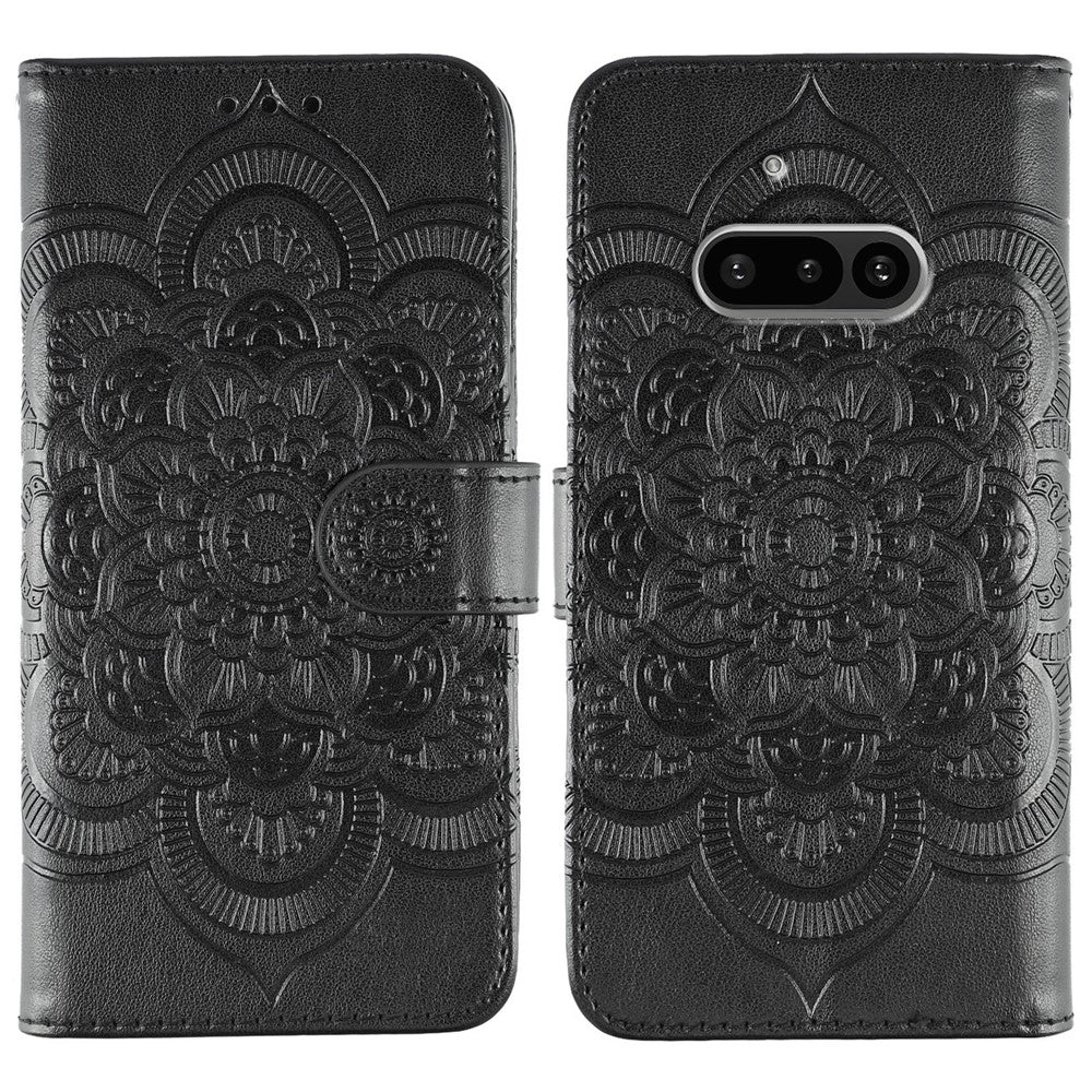Nothing Phone (3a) Wallet-Handyhülle – Aus PU-Leder mit Mandala-Aufdruck