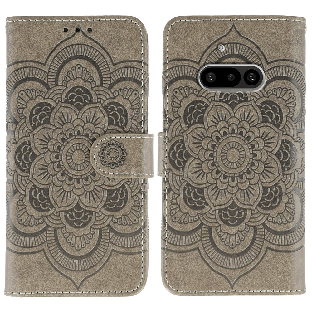Nothing Phone (3a) Wallet-Handyhülle – Aus PU-Leder mit Mandala-Aufdruck