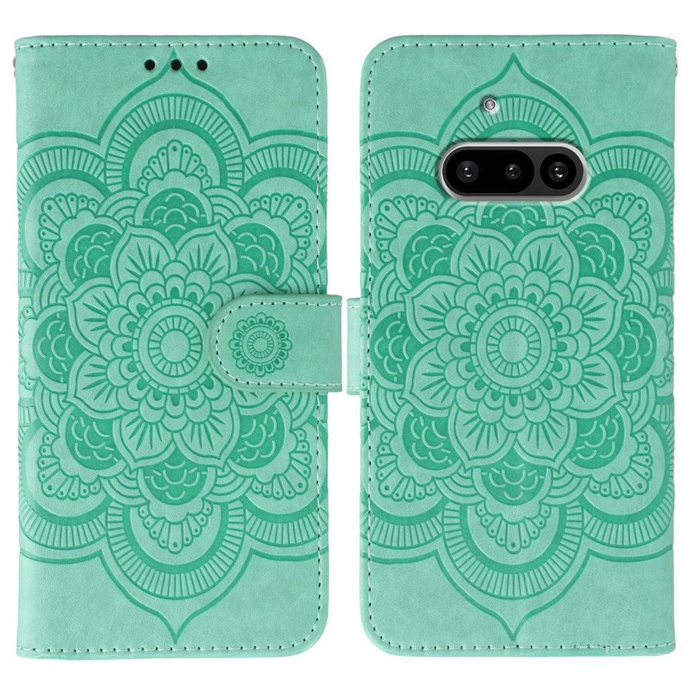 Nothing Phone (3a) Wallet-Handyhülle – Aus PU-Leder mit Mandala-Aufdruck
