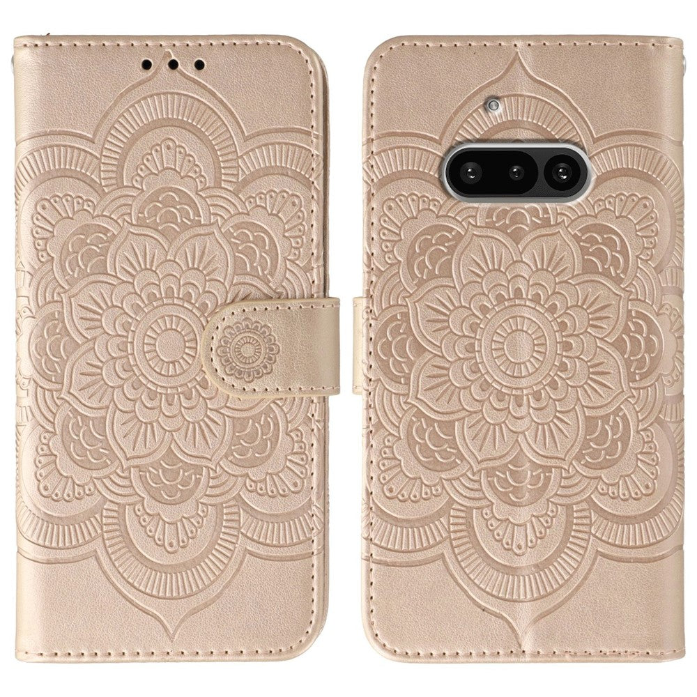 Nothing Phone (3a) Wallet-Handyhülle – Aus PU-Leder mit Mandala-Aufdruck