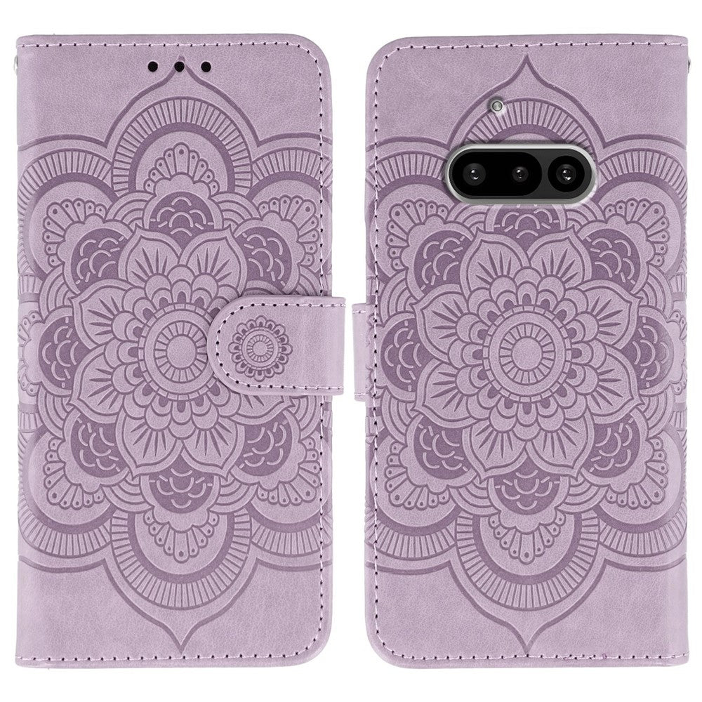 Nothing Phone (3a) Wallet-Handyhülle – Aus PU-Leder mit Mandala-Aufdruck