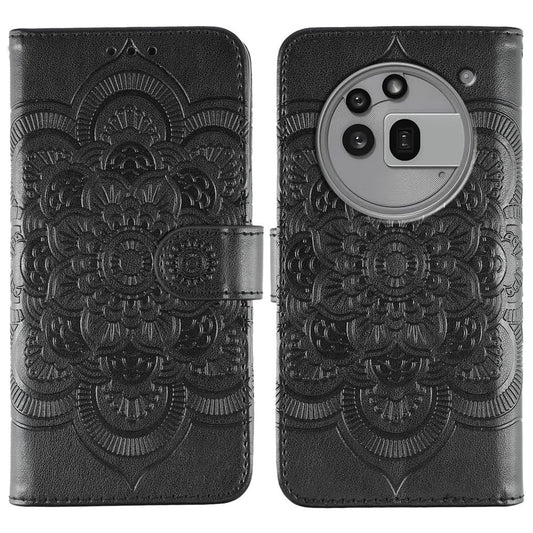 Nothing Phone (3a) Pro Wallet-Handyhülle – Aus PU-Leder mit Mandala-Aufdruck