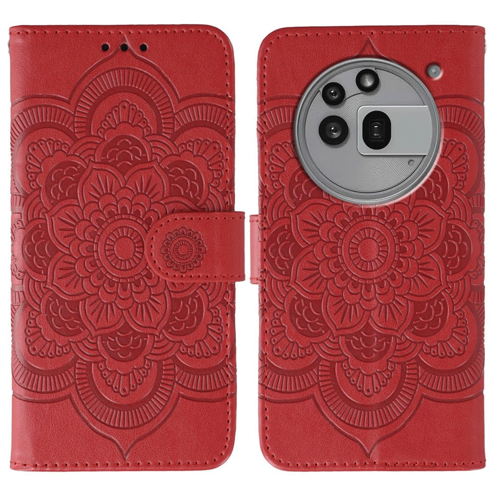 Nothing Phone (3a) Pro Wallet-Handyhülle – Aus PU-Leder mit Mandala-Aufdruck
