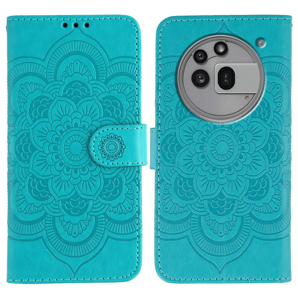 Nothing Phone (3a) Pro Wallet-Handyhülle – Aus PU-Leder mit Mandala-Aufdruck