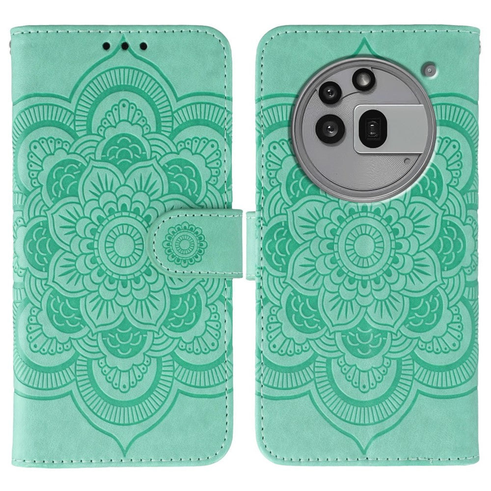 Nothing Phone (3a) Pro Wallet-Handyhülle – Aus PU-Leder mit Mandala-Aufdruck