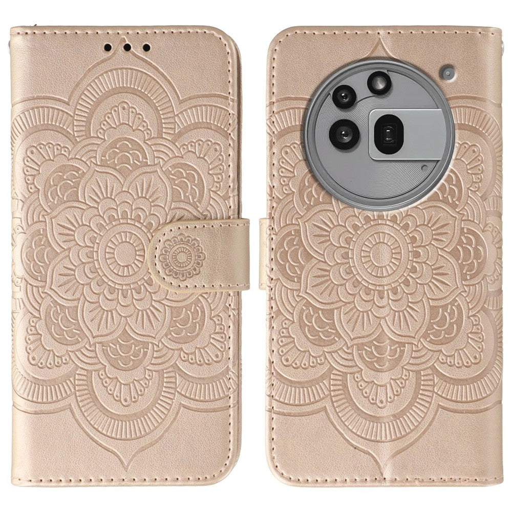 Nothing Phone (3a) Pro Wallet-Handyhülle – Aus PU-Leder mit Mandala-Aufdruck