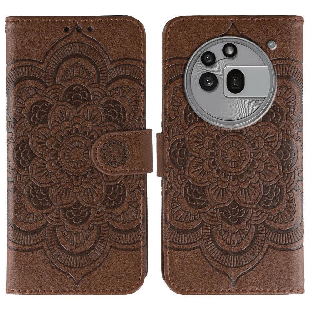 Nothing Phone (3a) Pro Wallet-Handyhülle – Aus PU-Leder mit Mandala-Aufdruck