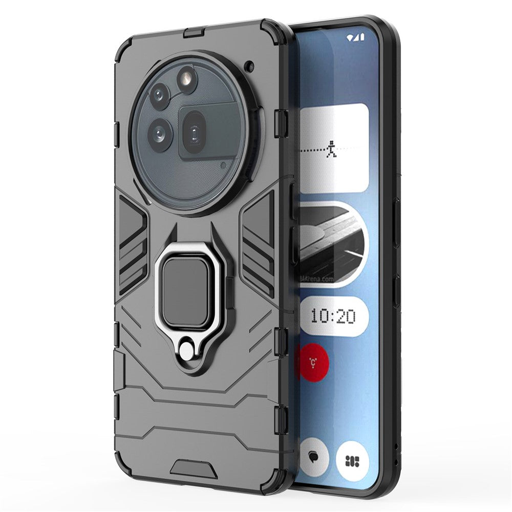 Nothing Phone (3a) Pro Handyhülle – Harte PC- + weiche TPU-Handyrückseite, drehbarer Ringhalter, Ständer