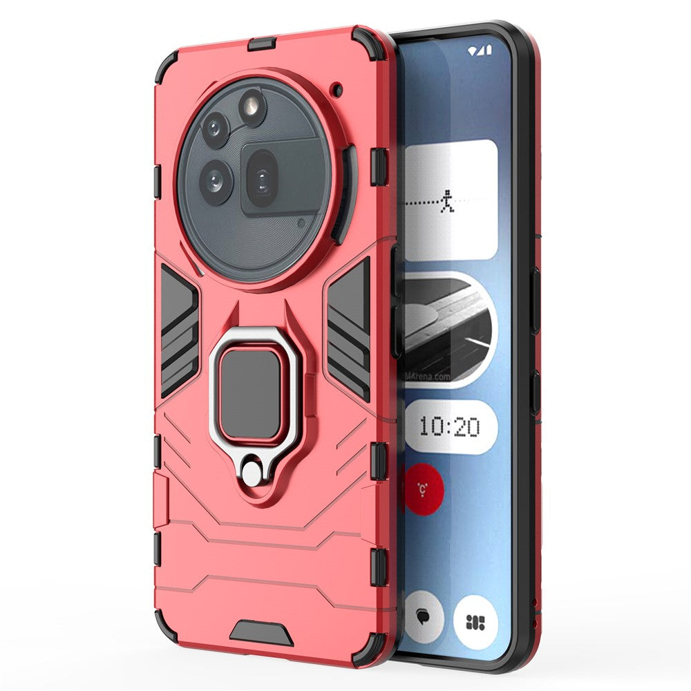 Nothing Phone (3a) Pro Handyhülle – Harte PC- + weiche TPU-Handyrückseite, drehbarer Ringhalter, Ständer