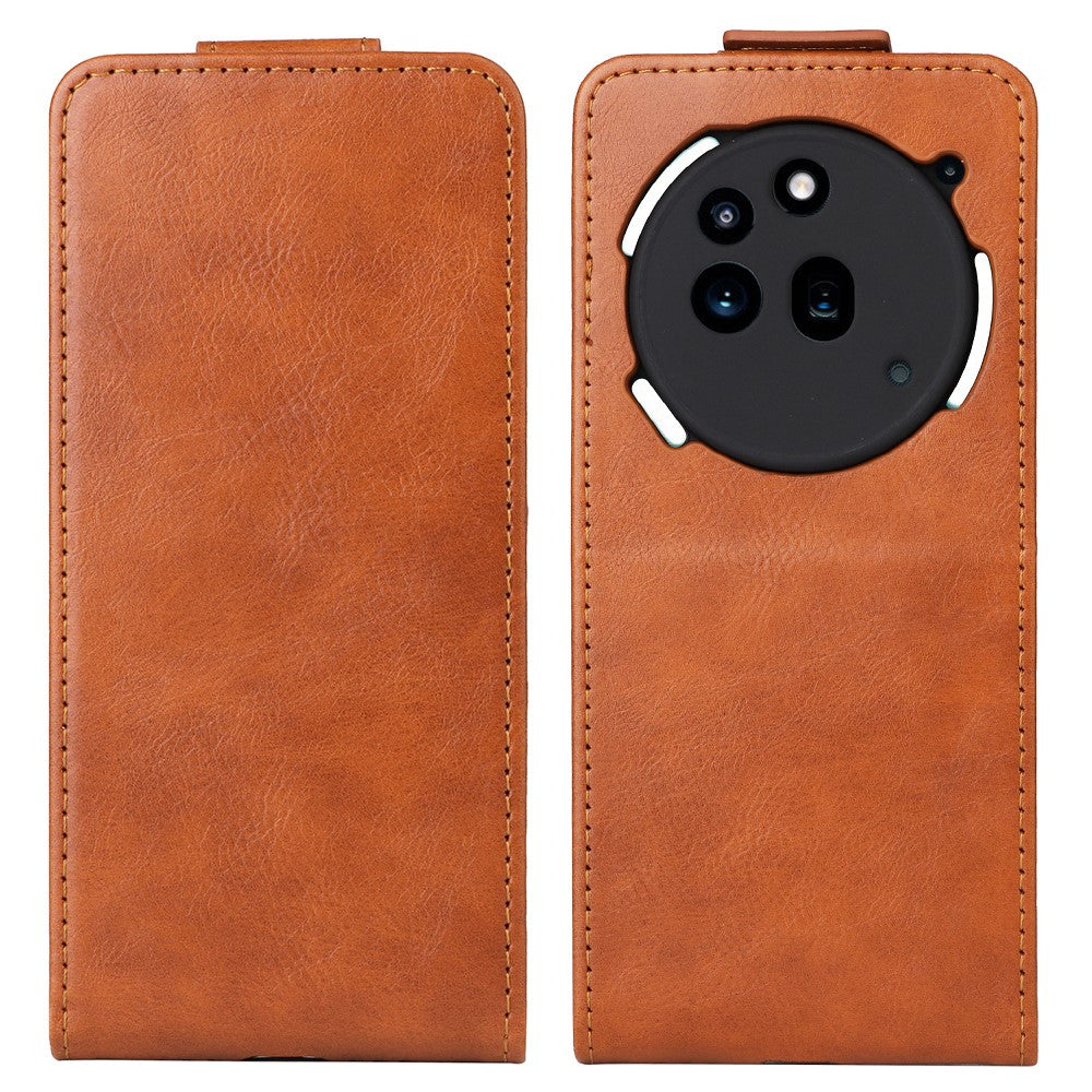 For Nothing Phone (3a) Pro Stand Case Magnetic Clasp Vertical Flip Leather Phone Cover with Card Holder