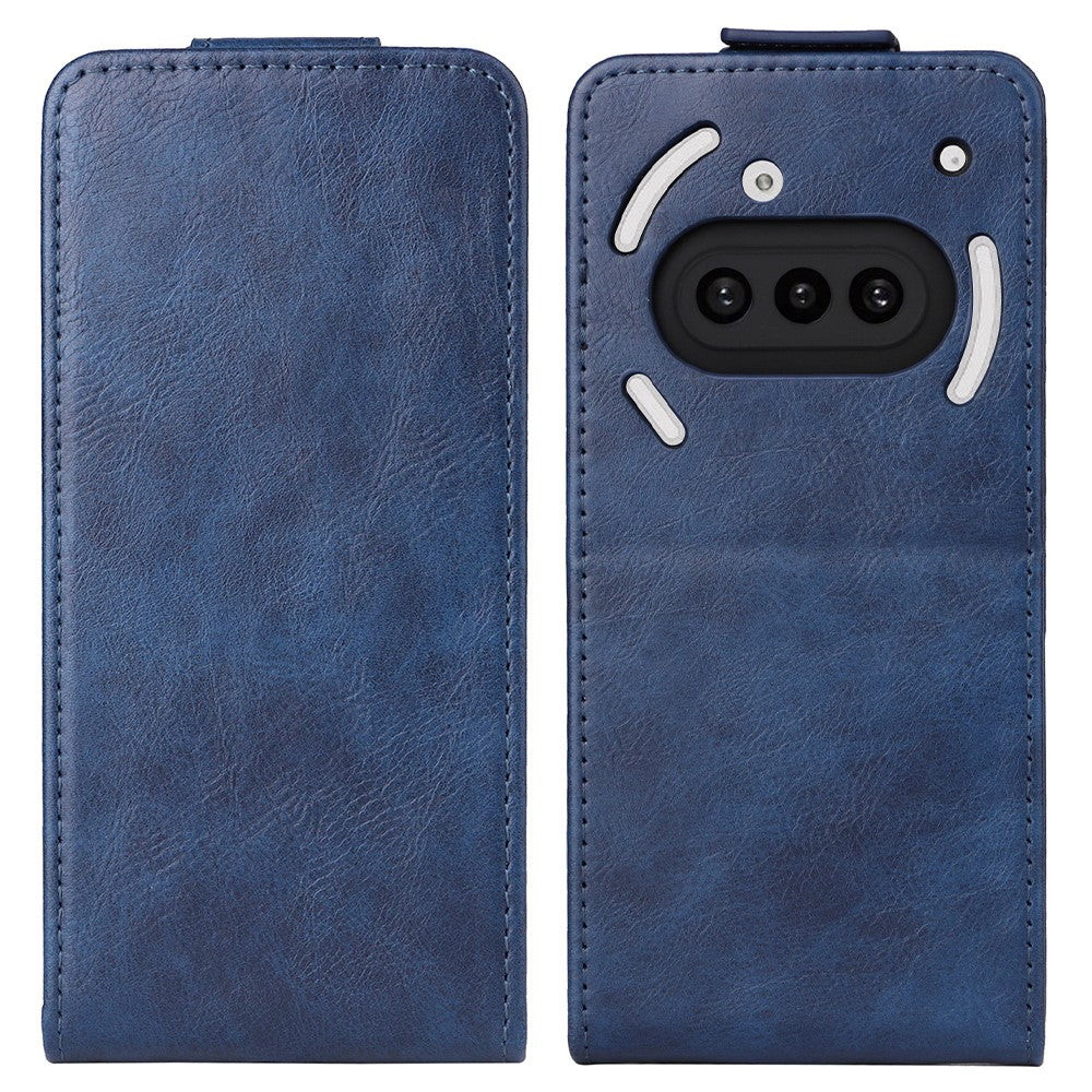 For Nothing Phone (3a) Stand Case Magnetic Clasp Vertical Flip Leather Phone Cover with Card Holder