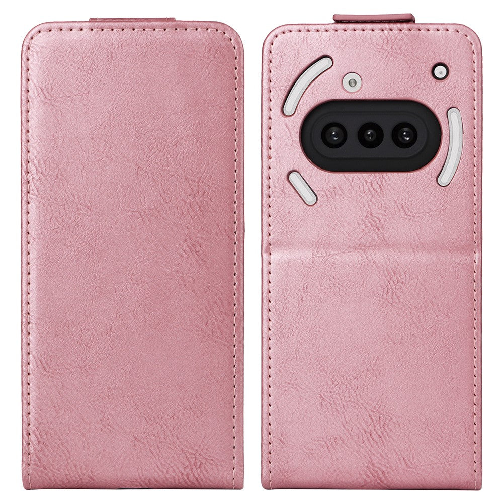 For Nothing Phone (3a) Stand Case Magnetic Clasp Vertical Flip Leather Phone Cover with Card Holder