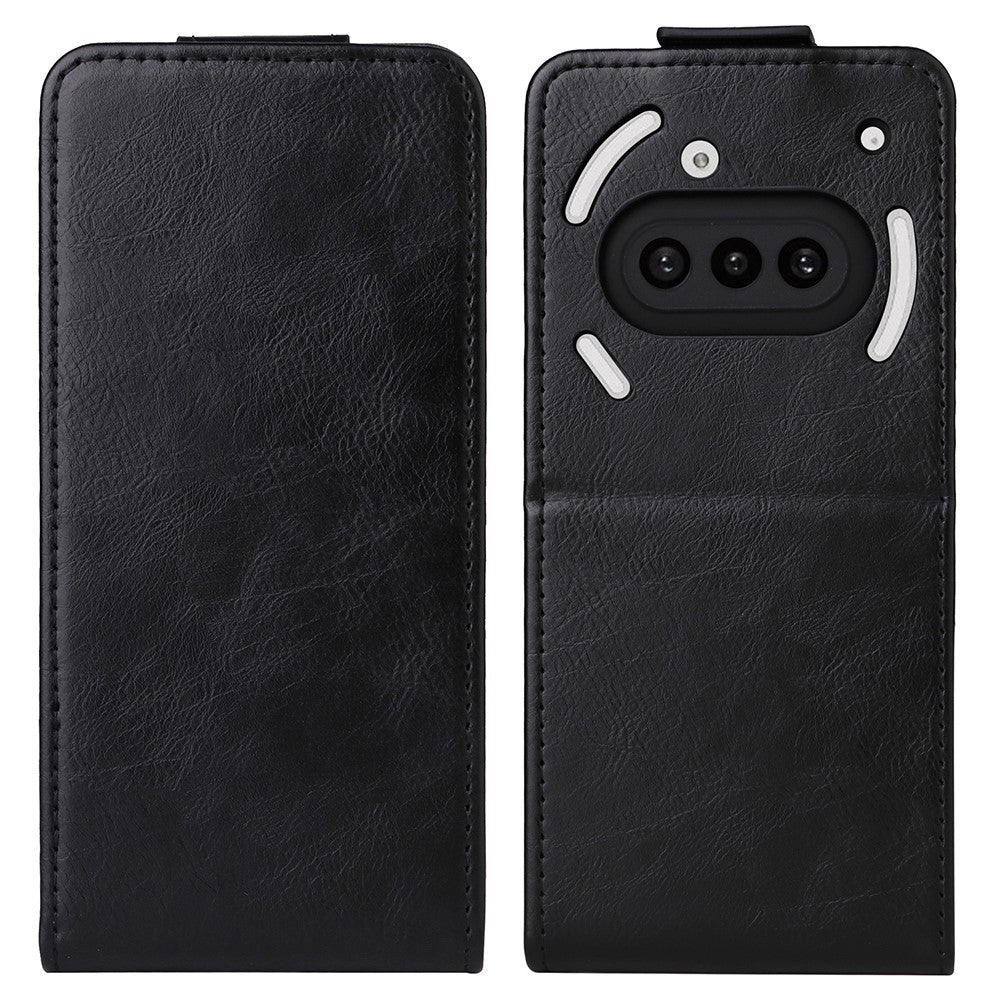 For Nothing Phone (3a) Stand Case Magnetic Clasp Vertical Flip Leather Phone Cover with Card Holder