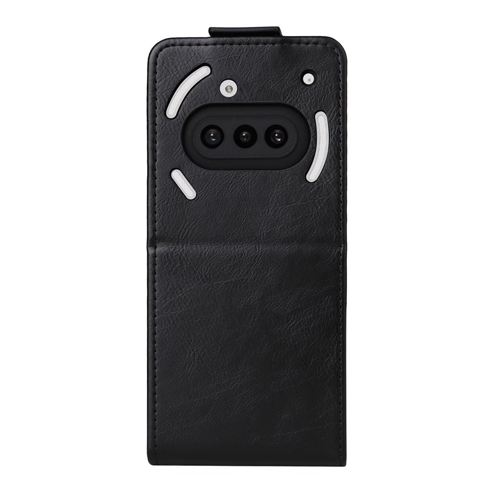 For Nothing Phone (3a) Stand Case Magnetic Clasp Vertical Flip Leather Phone Cover with Card Holder