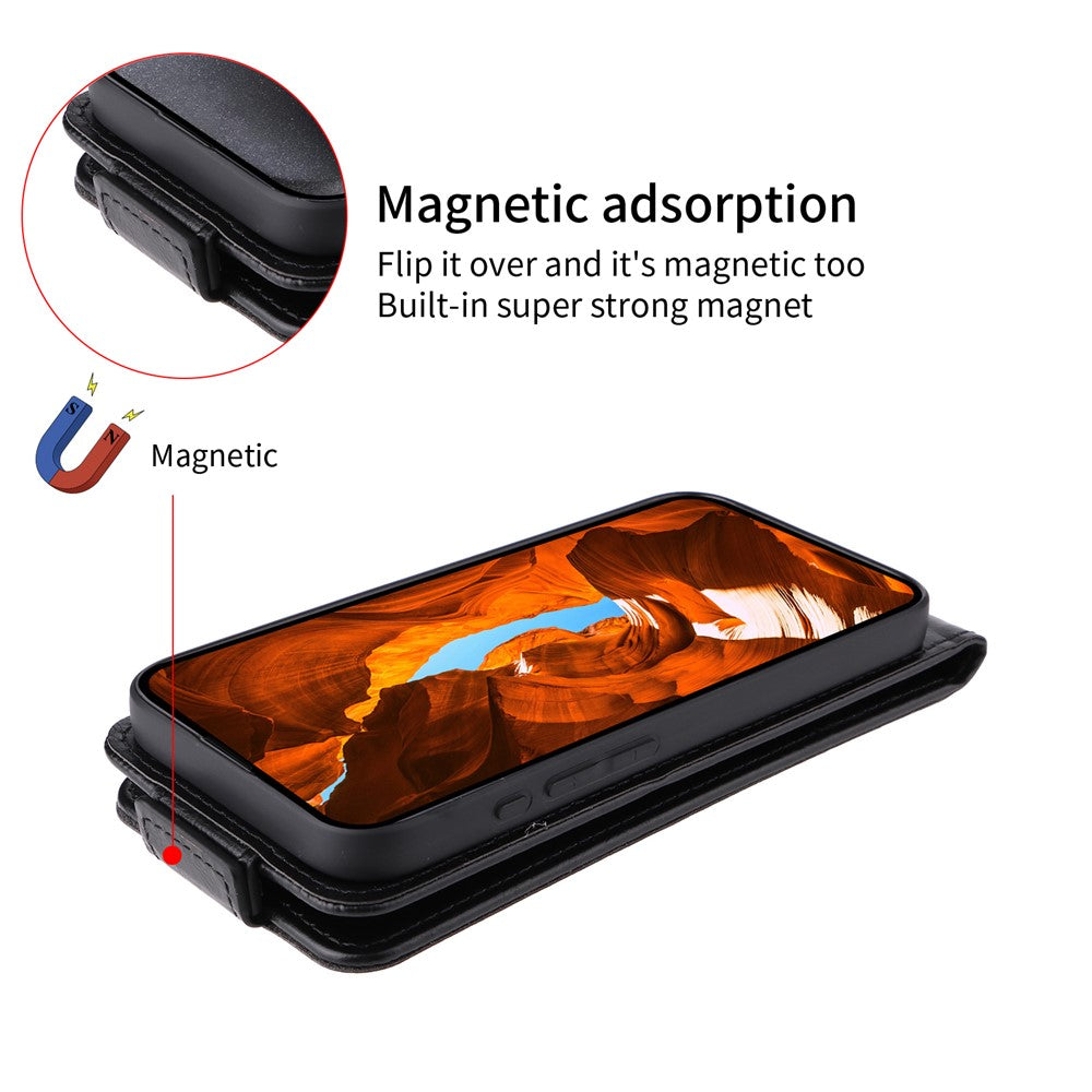 For Honor 400 5G (Global) Stand Case Magnetic Clasp Vertical Flip Leather Phone Cover with Card Holder