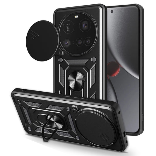 Xiaomi 15 Ultra Handyhülle – Gehäuse mit verschiebbarem Kameradeckel aus PC + TPU-Kickstand