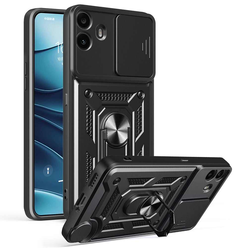 For Nothing CMF Phone 1 Case with Slide Camera Lid PC + TPU Kickstand Phone Cover