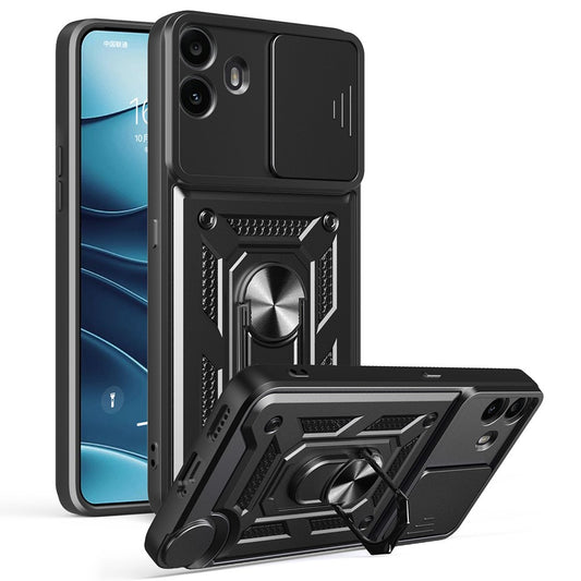 For Nothing CMF Phone 1 Case with Slide Camera Lid PC + TPU Kickstand Phone Cover