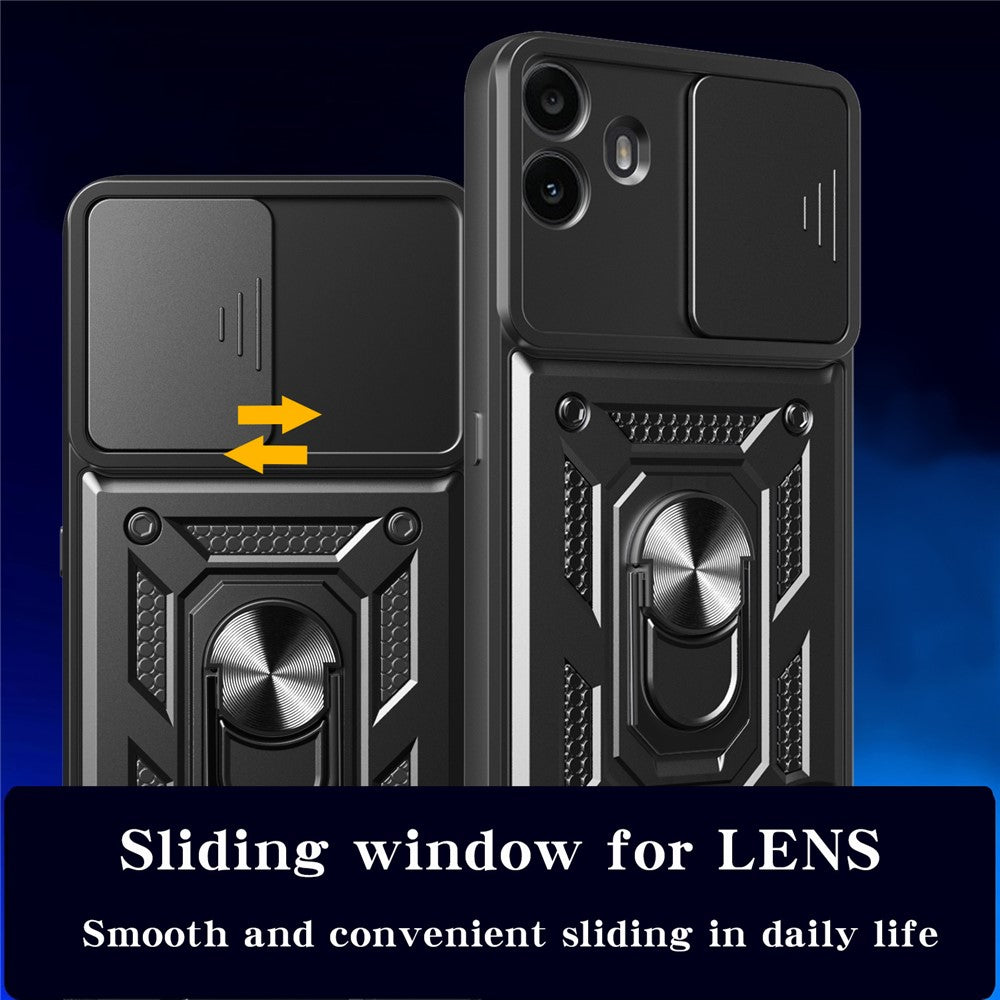 For Nothing CMF Phone 1 Case with Slide Camera Lid PC + TPU Kickstand Phone Cover