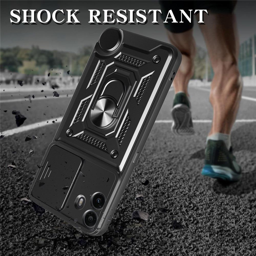 For Nothing CMF Phone 1 Case with Slide Camera Lid PC + TPU Kickstand Phone Cover