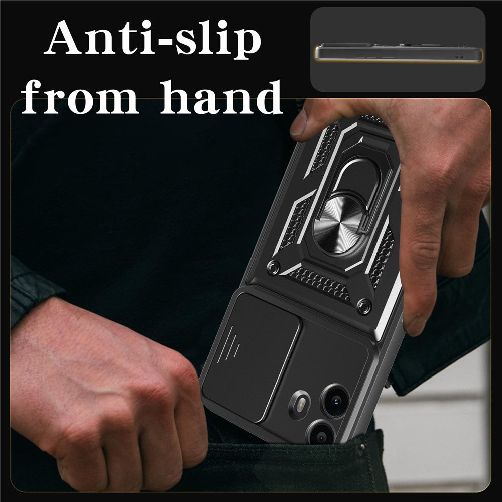 For Nothing CMF Phone 1 Case with Slide Camera Lid PC + TPU Kickstand Phone Cover