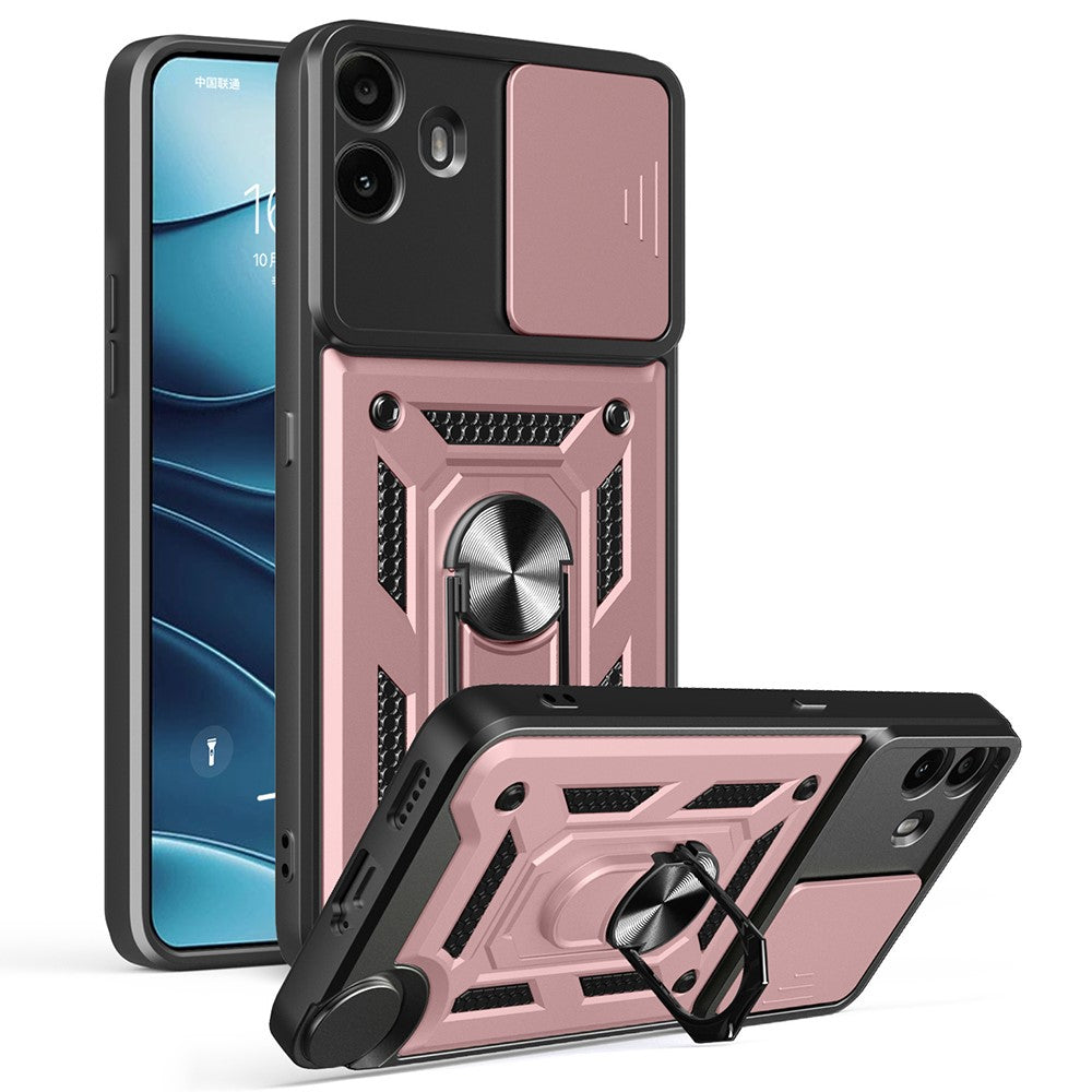 For Nothing CMF Phone 1 Case with Slide Camera Lid PC + TPU Kickstand Phone Cover