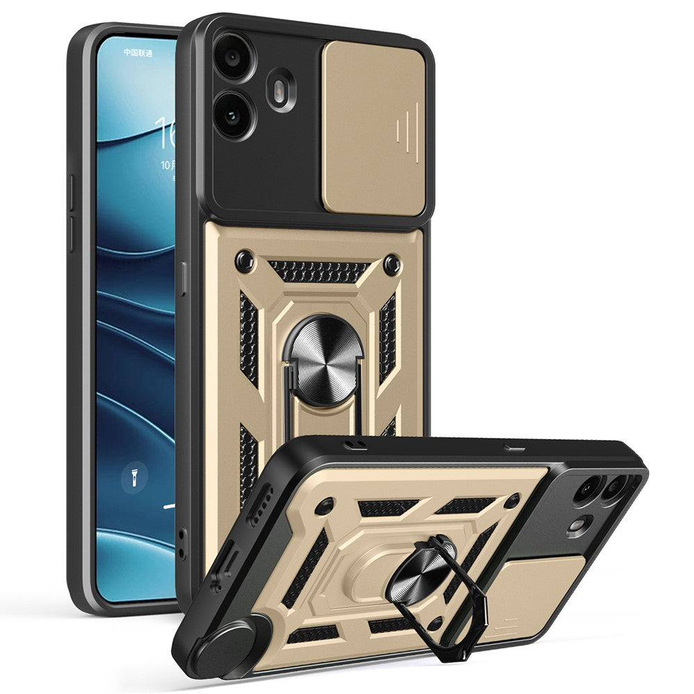For Nothing CMF Phone 1 Case with Slide Camera Lid PC + TPU Kickstand Phone Cover