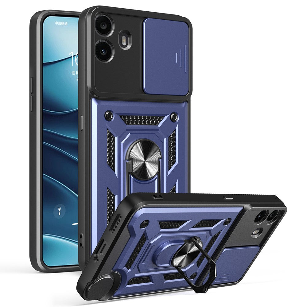 For Nothing CMF Phone 1 Case with Slide Camera Lid PC + TPU Kickstand Phone Cover