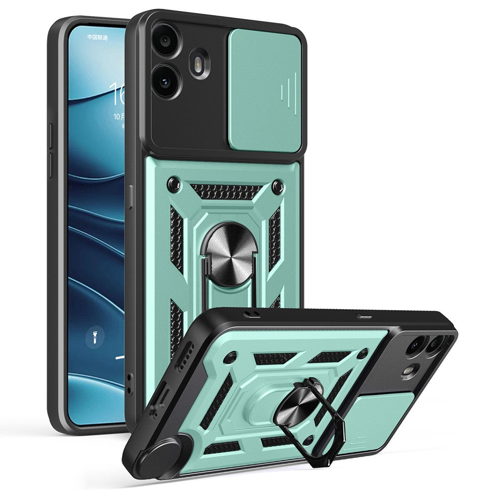 For Nothing CMF Phone 1 Case with Slide Camera Lid PC + TPU Kickstand Phone Cover