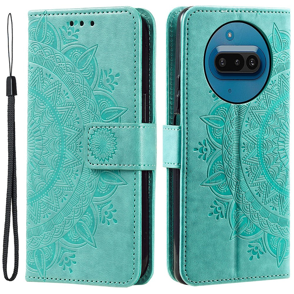 Nothing Phone (3a) Wallet-Handyhülle – Mit Totem-Aufdruck, aus PU-Leder