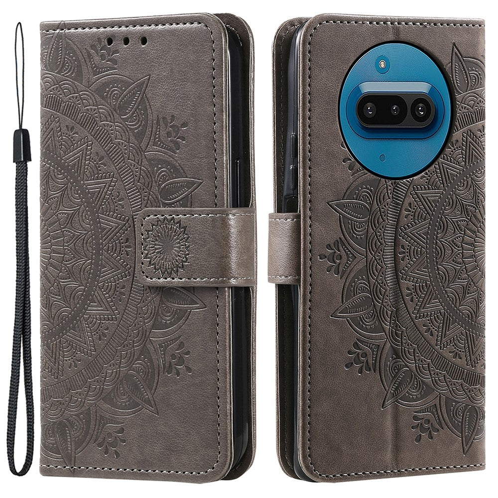 Nothing Phone (3a) Wallet-Handyhülle – Mit Totem-Aufdruck, aus PU-Leder
